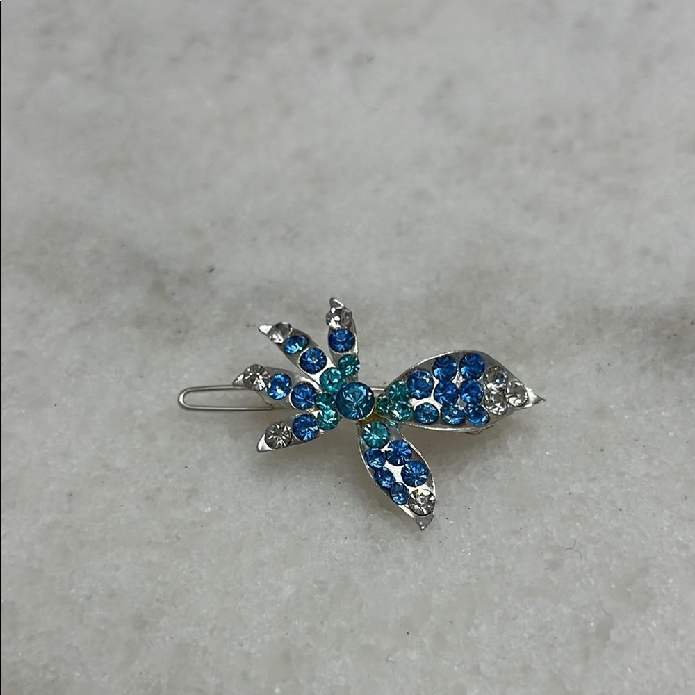 Leaves Rhinestones Hair Clip